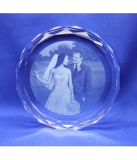 Gem Cut Paperweight Sub-Surface Photo
