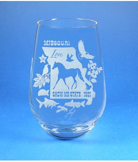 Missouri Stemless Wine Glass