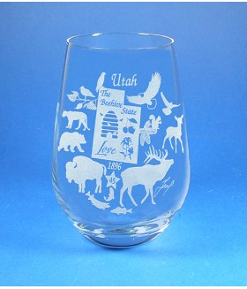 Utah Stemless Wine Glass