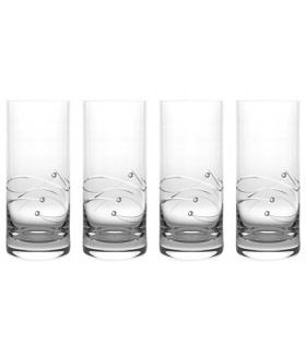 Sparkle Hiball Glasses w/ Swarovski Diamonds - Set of 4