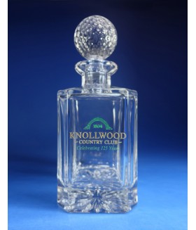 Lead Free Crystalline 26oz. Decanter w/ Golfball Stopper