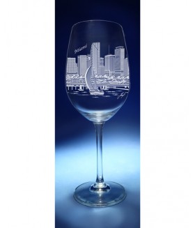 Miami Skyline Wine Glasses