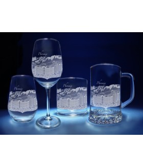 Phoenix, Arizona Skyline on Barware  -  Stemless Wine, Red Wine, DOF, Beer Mug