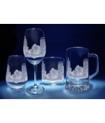 Providence, Rhode Island Skyline on Barware  -  Stemless Wine, Red Wine, DOF, Beer Mug