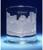 Richmond, Virginia Skyline on Barware  -  Stemless Wine, Red Wine, DOF, Beer Mug