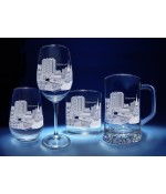 Tallahassee, Florida Skyline on Barware  -  Stemless Wine, Red Wine, DOF, Beer Mug