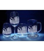 Trenton, New Jersey Skyline on Barware  -  Stemless Wine, Red Wine, DOF, Beer Mug
