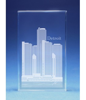 Detroit Skyline Paperweight