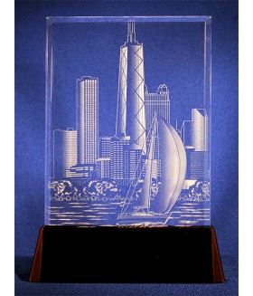 Chicago Skyline on Luminary Base,  Sub-Surface 