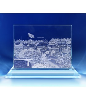 Frankfort, Kentucky Skyline on Rectangle Award  -  Hand-Engraved on Horizontal 1/2"
