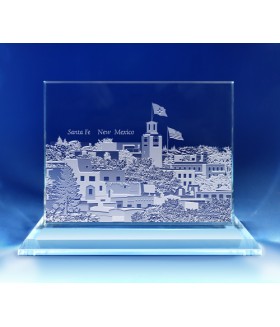 Santa Fe, New Mexico Skyline on Rectangle Award  -  Hand-Engraved on Horizontal 1/2" Santa Fe, New Mexico Skyline on Rectangle Award  -  Hand-Engraved on Horizontal 1/2"