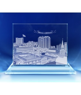 Tallahassee, Florida Skyline on Rectangle Award  -  Hand-Engraved on Horizontal 1/2"