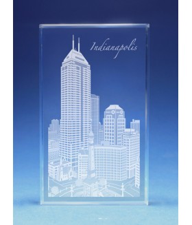 Indianapolis, Indiana Skyline Paperweight