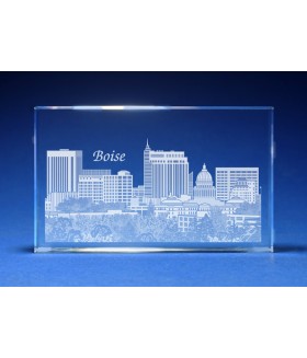 Boise, Idaho Skyline Paperweight