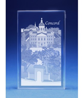 Concord, New Hampshire Skyline Paperweight