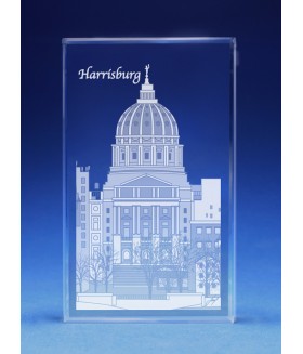 Harrisburg, Pennsylvania Skyline Paperweight