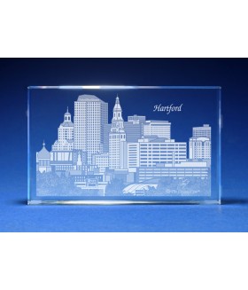 Hartford, Connecticut Skyline Paperweight