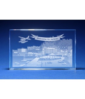 Juneau, Alaska Skyline Paperweight