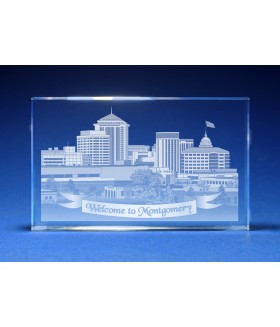 Montgomery, Alabama Skyline Paperweight