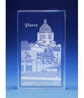 Pierre, South Dakota Skyline Paperweight
