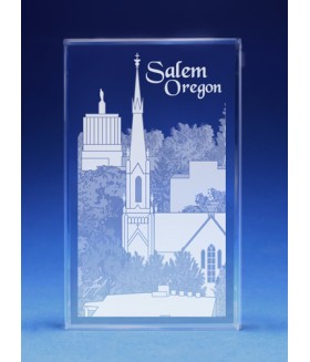 Salem, Oregon Skyline Paperweight