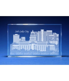 Salt Lake City, Utah Skyline Paperweight