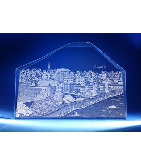 Augusta, Maine Skyline on Royal Crescent -  Hand-Engraved