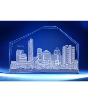 Austin, Texas Skyline on Royal Crescent -  Hand-Engraved