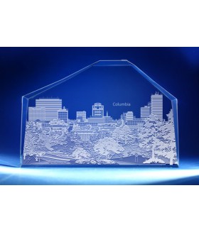 Columbia, South Carolina Skyline on Royal Crescent -  Hand-Engraved