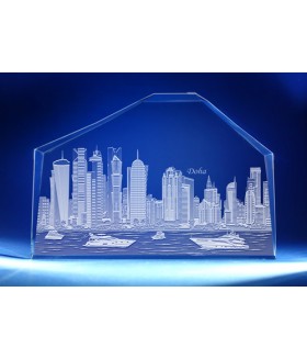 Doha Skyline on Royal Crescent -  Hand-Engraved