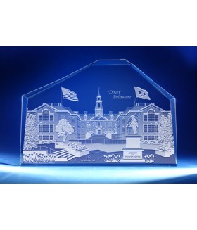Dover, Delaware Skyline on Royal Crescent -  Hand-Engraved