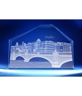 Dublin, Ireland Skyline on Royal Crescent -  Hand-Engraved