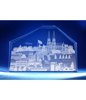 Helena, Montana Skyline on Royal Crescent -  Hand-Engraved