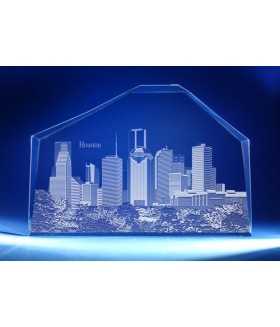 Houston, Texas Skyline on Royal Crescent -  Hand-Engraved