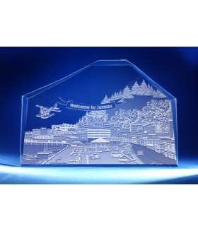 Juneau, Alaska Skyline on Royal Crescent -  Hand-Engraved