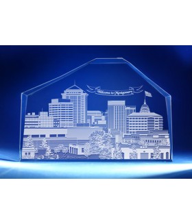 Montgomery, Alabama Skyline on Royal Crescent -  Hand-Engraved