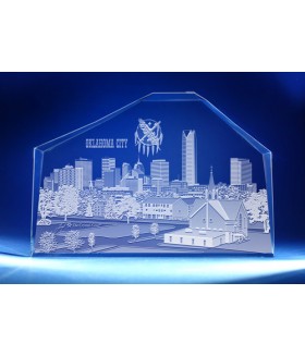 Oklahoma City, Oklahoma Skyline on Royal Crescent -  Hand-Engraved