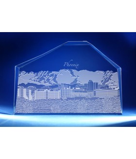 Phoenix, Arizona Skyline on Royal Crescent -  Hand-Engraved