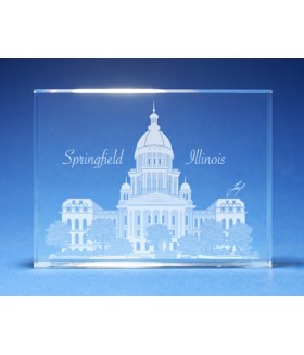 Springfield Illinois Capitol Paperweight Small