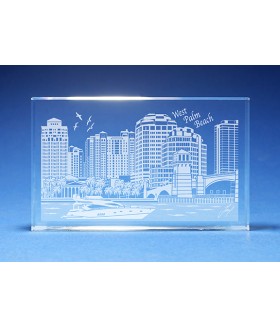 West Palm Beach Skyline Paperweight