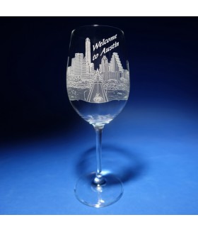 Austin, Texas Skyline Wine Glasses