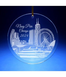 Chicago Ornament / Suncatcher - Navy Pier 2024