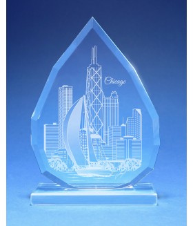 Chicago Teardrop Hancock, Sub-Surface Laser, Limited Edition