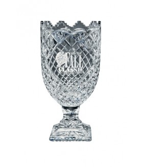Cut Crystal Trophy Vase 