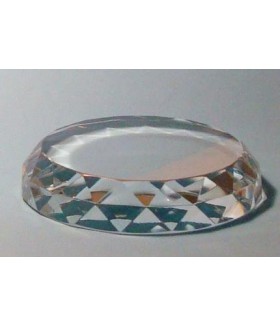 Round Paperweight - Gem Cut Edge