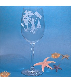 Florida Shrimp Wine Glass 18 oz