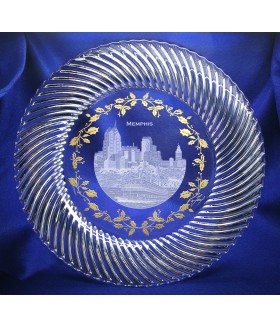 Memphis Riverboat Crystal Plate