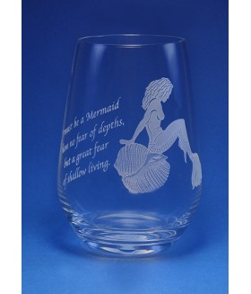 Mermaid Stemless Wine Glass