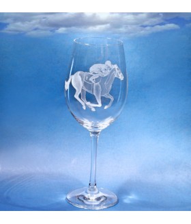 Rising Thoroughbred Wine Glass