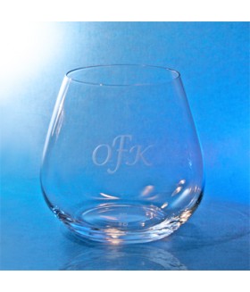Monogrammed Stemless Short Glass - Set of 4